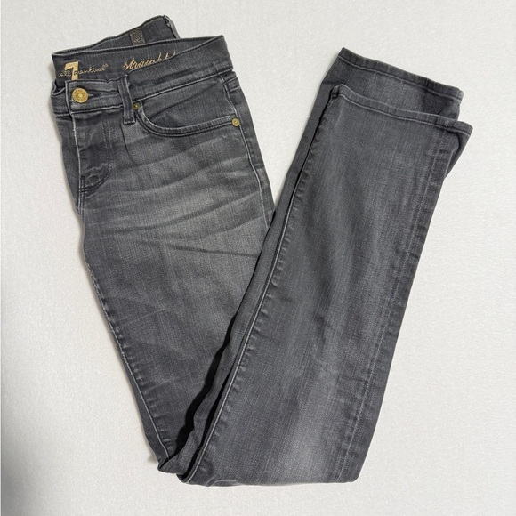 7 For All Mankind Denim - 7 For All Mankind Size 26 Women's Charcoal Straight Leg Jeans